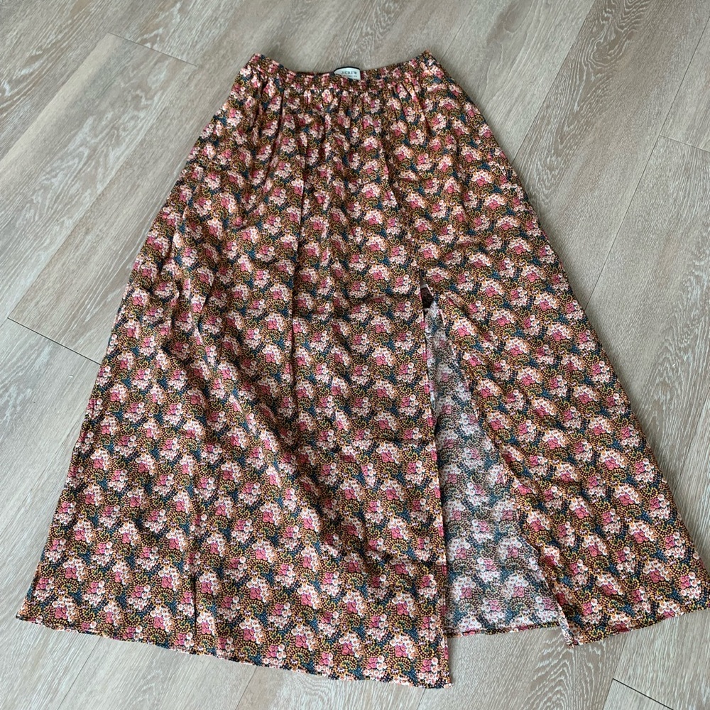 JCrew Collection side-slit maxi skirt in Ratti prism floral Sz XXS